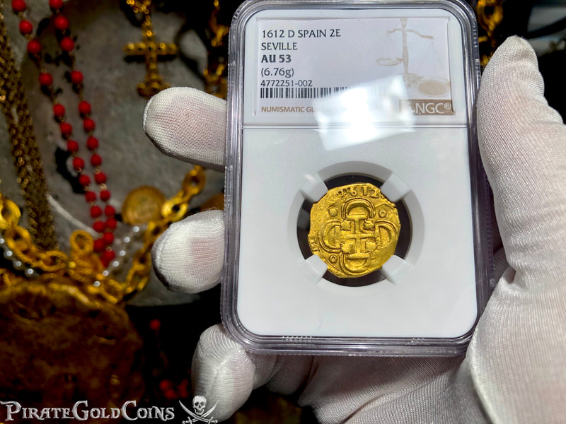 Spain 2 Escudos 1612 "Full 4 Digit Date" NGC 53 5