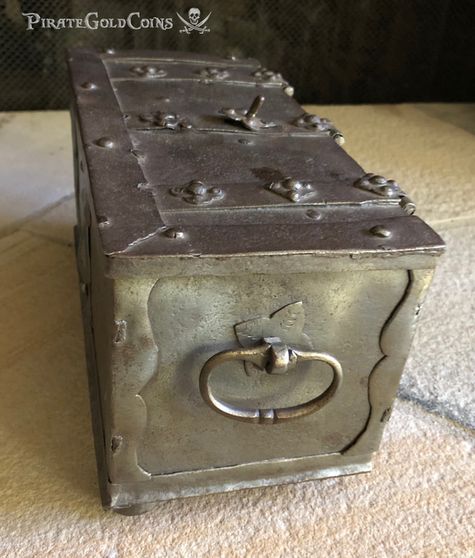 Silver Nuremberg Treasure Chest 1600's Steel Armada Box 6