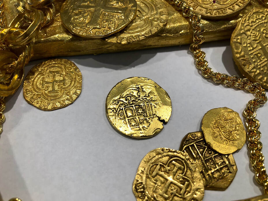 Mexico 4 Escudos 1713 "Partially Dated" Raw Pirate Gold Coins Treasure