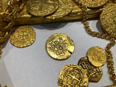 Mexico 4 Escudos 1713 "Partially Dated" Raw Pirate Gold Coins Treasure 3