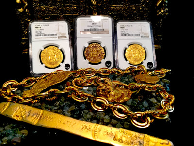 Peru  8 Escudos  1708  "1715 Plate Fleet"  NGC 61 19