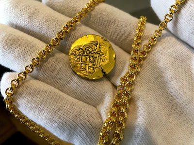 Mexico 4 Escudos 1713 "Partially Dated" Raw Pirate Gold Coins Treasure 7