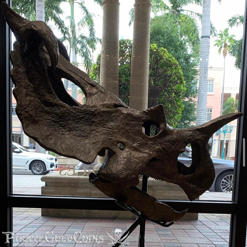 Pirate Gold Coins: Treasures of the Jurassic - Centrosaurus Skull 9