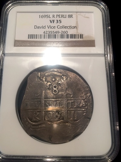 Peru  1695  "Dated"  8 Reales  Silver Coin ~ NGC 35 ~ 2