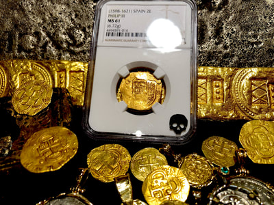 Spain 2 Escudos 1598-1621 "Philip III- NGC 61 5