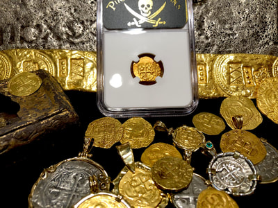 Mexico 1 Escudo 1711 "Dated - 1715 Plate Fleet Shipwreck" NGC 58 10