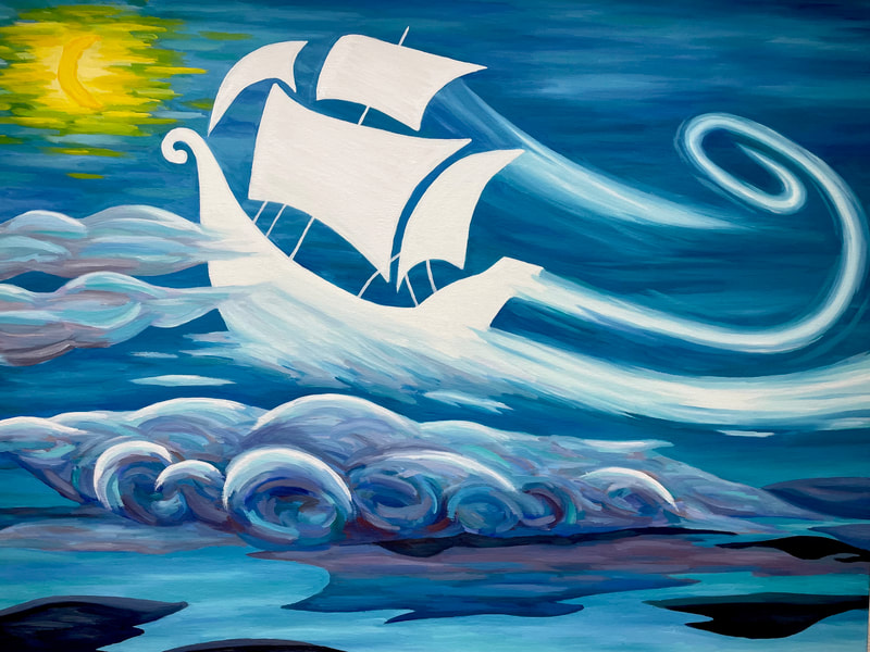 Treasure Paintings by JR Bissell: Marc Chagall x Mary Blair "The Color Love" 4