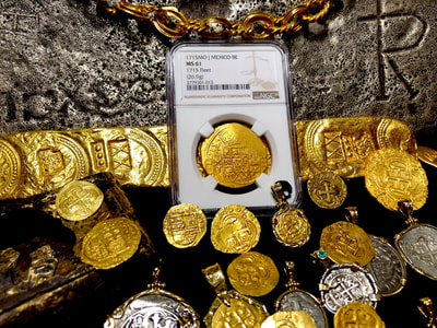 Mexico 8 Escudos 1715 "1715 Plate Fleet Shipwreck" NGC 61 2