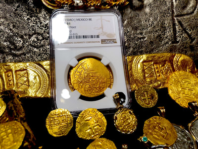 Mexico 8 Escudos 1715 "1715 Plate Fleet Shipwreck" NGC 61 4