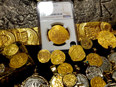 Mexico 8 Escudos 1715 "1715 Plate Fleet Shipwreck" NGC 61 13