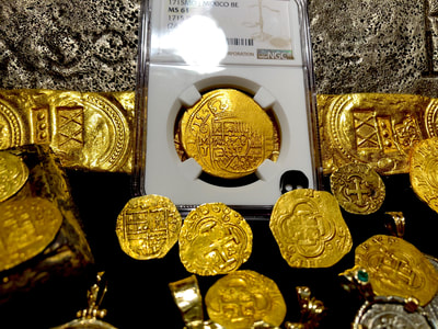 Mexico 8 Escudos 1715 "1715 Plate Fleet Shipwreck" NGC 61 14