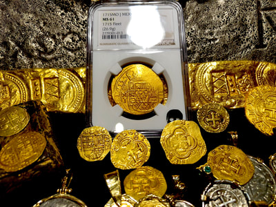 Mexico 8 Escudos 1715 "1715 Plate Fleet Shipwreck" NGC 61 15