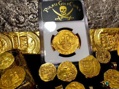 Mexico 8 Escudos 1715 "1715 Plate Fleet Shipwreck" NGC 61 10