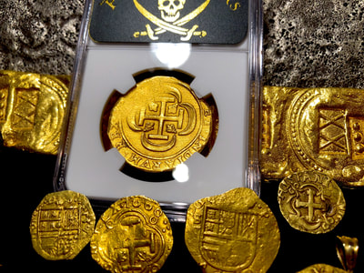 Mexico 8 Escudos 1715 "1715 Plate Fleet Shipwreck" NGC 61 6