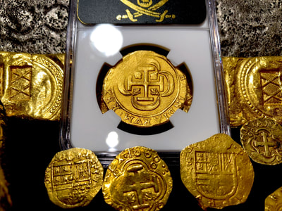 Mexico 8 Escudos 1715 "1715 Plate Fleet Shipwreck" NGC 61 3