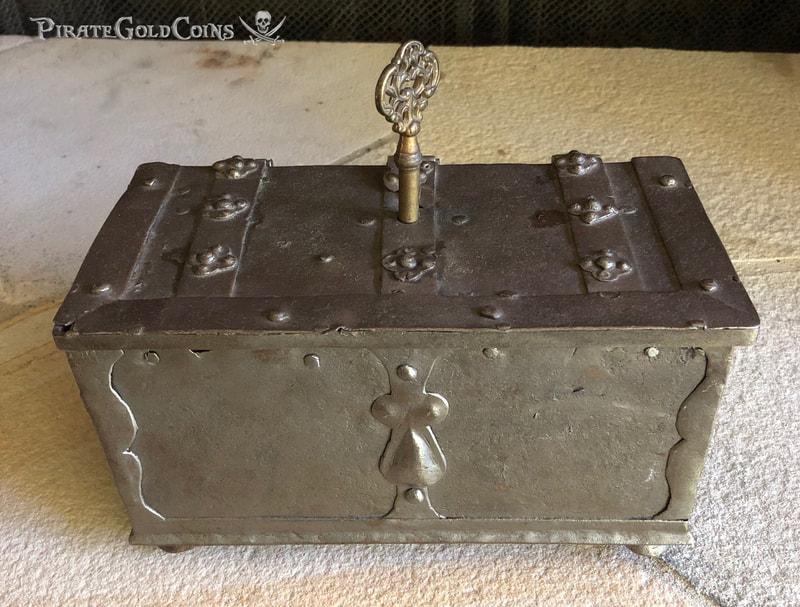 Silver Nuremberg Treasure Chest 1600's Steel Armada Box 7