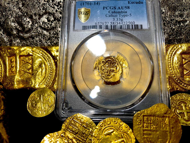 Pirate Gold Coins | Colombia 2 Escudos 65