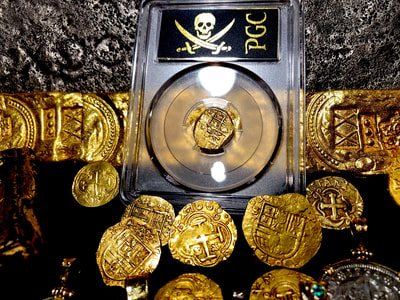 Colombia 1 Escudo 1701-14 "1715 Plate Fleet Shipwreck" PCGS 58 6