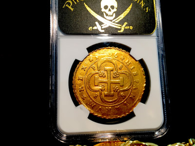 Spain  8 Escudos  1706  "Only 1 Known"  NGC 55 3