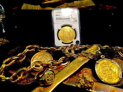 Spain  8 Escudos  1723  "Only 3 Known- Full 4 Digit Date"  NGC 55 3