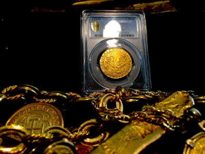 Belgium  2 Ducat  1600-11  "King Albert & Isabella"  PCGS 55 6