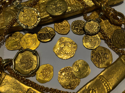 Spain 2 Escudos 1613 "Dated" NGC 53 Pirate Gold Coins Treasure 5