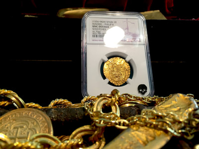 Spain  2 Escudos  1556-98  NGC Uncirculated Details 4