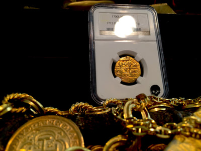 Peru  4 Escudos  1700  "1715 Plate Fleet- Only 3 Known"  NGC 62 5