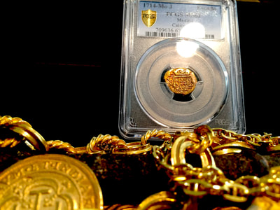 Mexico  1 Escudo  1714  "Dated! 1715 Plate Fleet Shipwreck"  PCGS 62 3