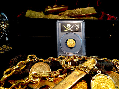 Spain 2 Escudos 1556-98 "Crystal & Gold Bezel" Jewelry Treasures 19