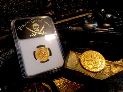 Mexico 2 Escudos 1711-13  "1715 Plate Fleet 300th Anniversary" Gold Cob Doubloon Queen's Dowery! Cross  NGC 63 8