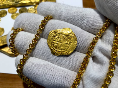 Spain 2 Escudos 1613 "Dated" NGC 53 Pirate Gold Coins Treasure 9