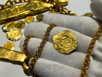 Spain 2 Escudos 1613 "Dated" NGC 53 Pirate Gold Coins Treasure 14