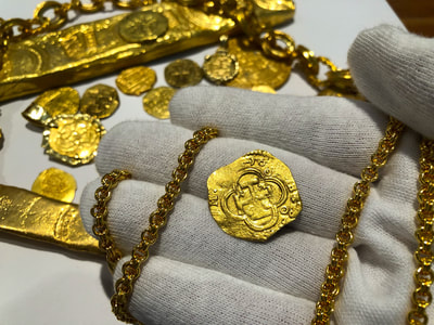 Spain 2 Escudos 1613 "Dated" NGC 53 Pirate Gold Coins Treasure 15