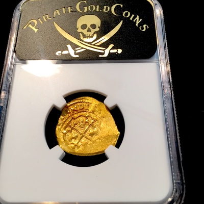 Mexico 2 Escudos 1711-13 "1715 Plate Fleet Anniversary" NGC 63 Gold Cob Doubloon 5