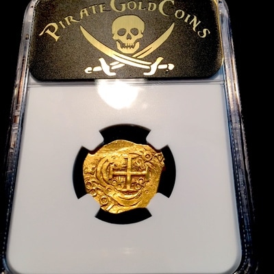 Colombia 2 Escudos 1699 "Full 4 Digit Date!" 1715 Plate Fleet NGC 63 3