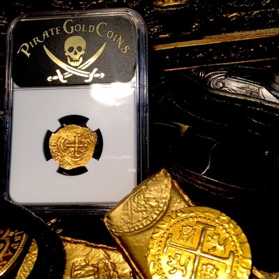 Colombia 2 Escudos 1699 "Full 4 Digit Date!" 1715 Plate Fleet NGC 63 6