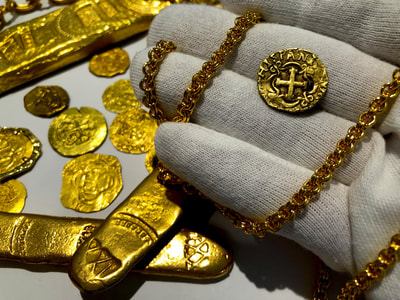 Colombia 2 Escudos 1747-56 "Full Cross" NGC 50 Pirate Gold Coins 8