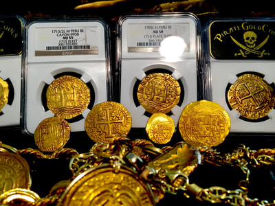 Peru  8 Escudos  1714/3  "Only 1 Known- 1715 Plate Fleet"  NGC 62 3