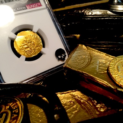 Mexico 2 Escudos  1705-1715  "1715 Plate Fleet Shipwreck" NGC 58 8