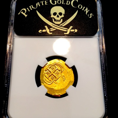 ​Mexico 2 Escudos 1711-13 NGC 63 "1715 Plate Fleet Shipwreck" Gold Cob Doubloon 4