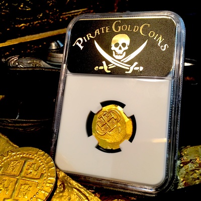 ​Mexico 2 Escudos 1711-13 NGC 63 "1715 Plate Fleet Shipwreck" Gold Cob Doubloon 6