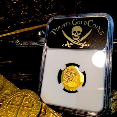 ​Mexico 2 Escudos 1711-13 NGC 63 "1715 Plate Fleet Shipwreck" Gold Cob Doubloon 10