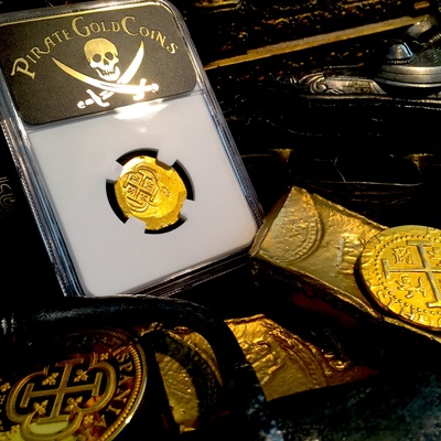 ​Mexico 2 Escudos 1711-13 NGC 63 "1715 Plate Fleet Shipwreck" Gold Cob Doubloon 9