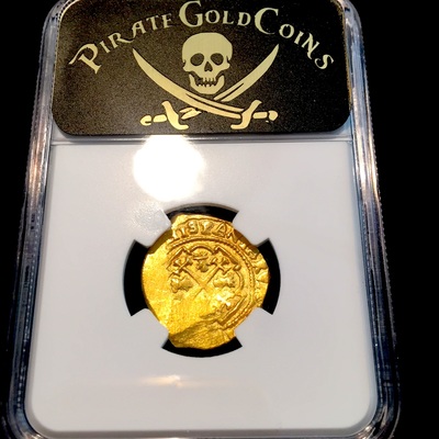 Mexico 2 Escudos 1711-13 "1715 PLATE FLEET SHIPWRECK 300th Anniversary" NGC 61 GOLD COB DOUBLOON QUEEN'S DOWERY! CROSS 5