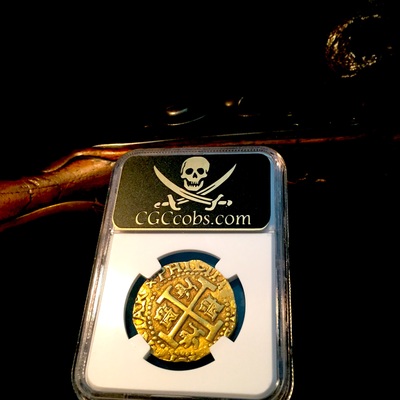 Peru 8 Escudos 1712 "1715 Plate Fleet" NGC 55 Double Date 3