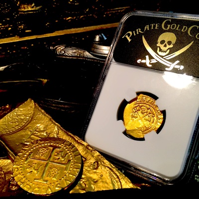 Mexico 2 Escudos 1711-13 "1715 PLATE FLEET SHIPWRECK 300th Anniversary" NGC 61 GOLD COB DOUBLOON QUEEN'S DOWERY! CROSS 4