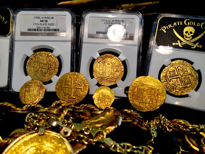 Peru  8 Escudos  1714/3  "Only 1 Known- 1715 Plate Fleet"  NGC 62 28