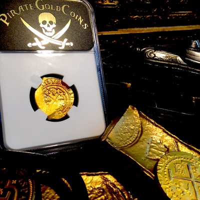 Mexico 2 Escudos 1711-13 "1715 PLATE FLEET SHIPWRECK 300th Anniversary" NGC 61 GOLD COB DOUBLOON QUEEN'S DOWERY! CROSS 12