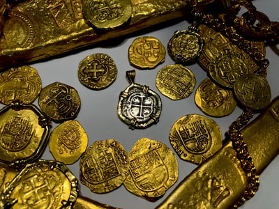 Bolivia 1 Real 1652 "El Consolacion Shipwreck 1681" 18kt Bezel 3